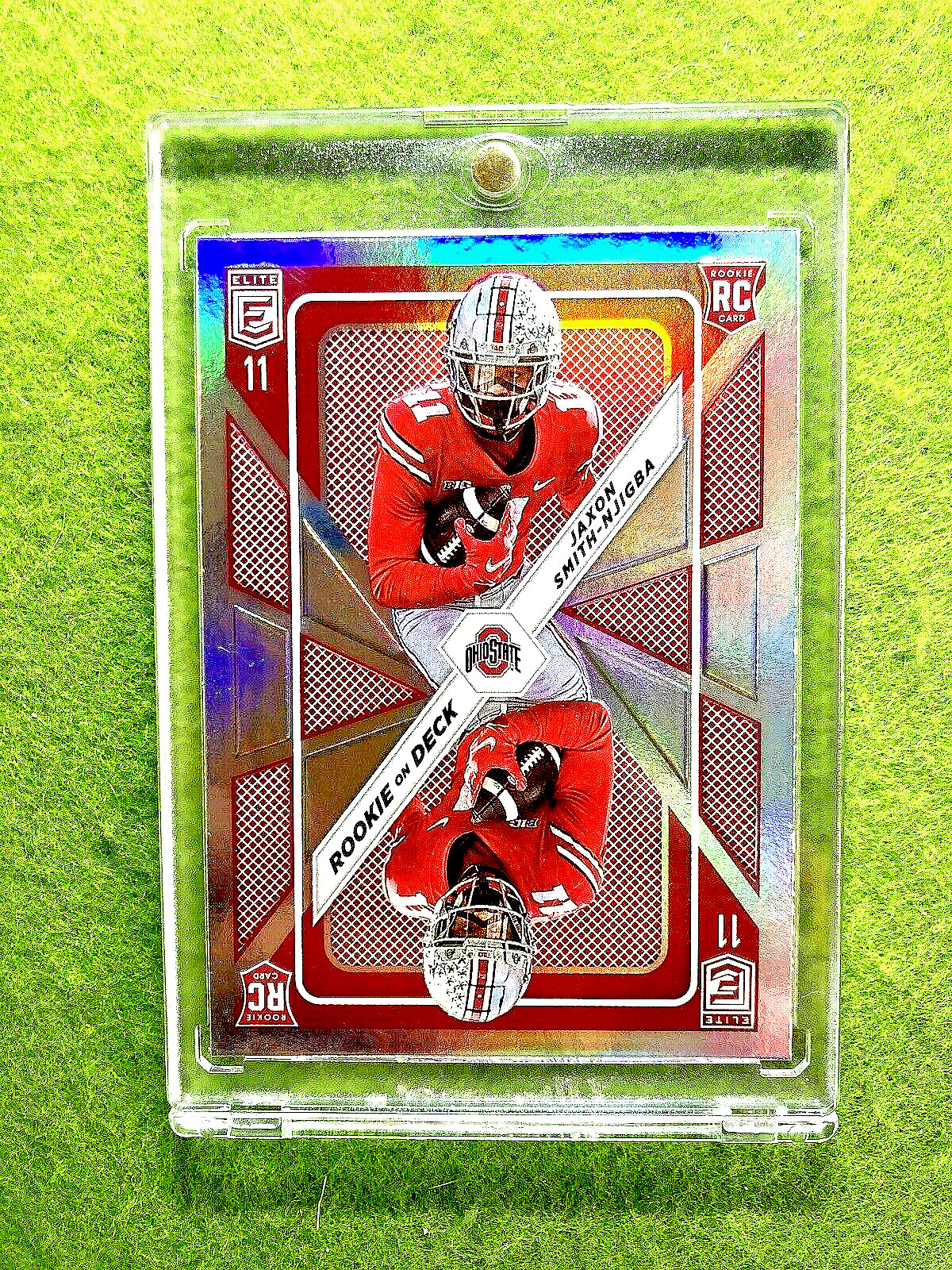 Jaxon Smith Njigba SILVER PRIZM ROOKIE CARD 2023 Elite Rookie on Deck SEAHAWKS