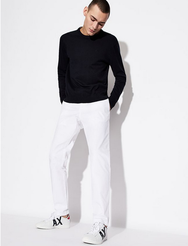 Armani Exchange Men's Slim-Fit Cotton Chino Pants,White, 31 S . | eBay