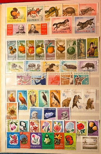 ALBANIA LOT in vintage ALBUM 1900 to modern 630 stamps Sou. Sheets Early Antique - Picture 7 of 17