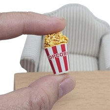 Tiny Popcorn Busket Red - Realistic Mini Handmade Polymer Clay Food Model