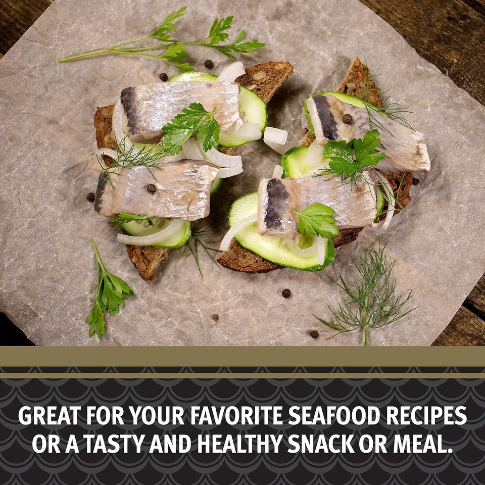 Brunswick Golden Smoked Herring Fillets 3.25 oz Can 18g Protein per