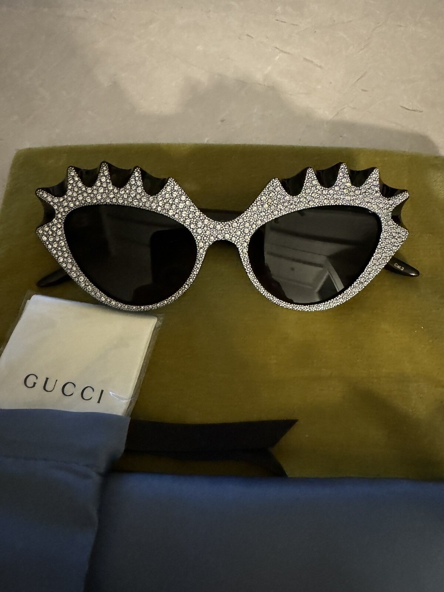 New GUCCI Hollywood Forever GG0781S Black Rhinestone New GUCCI Hollywood Forever GG0781S Black Rhinestone