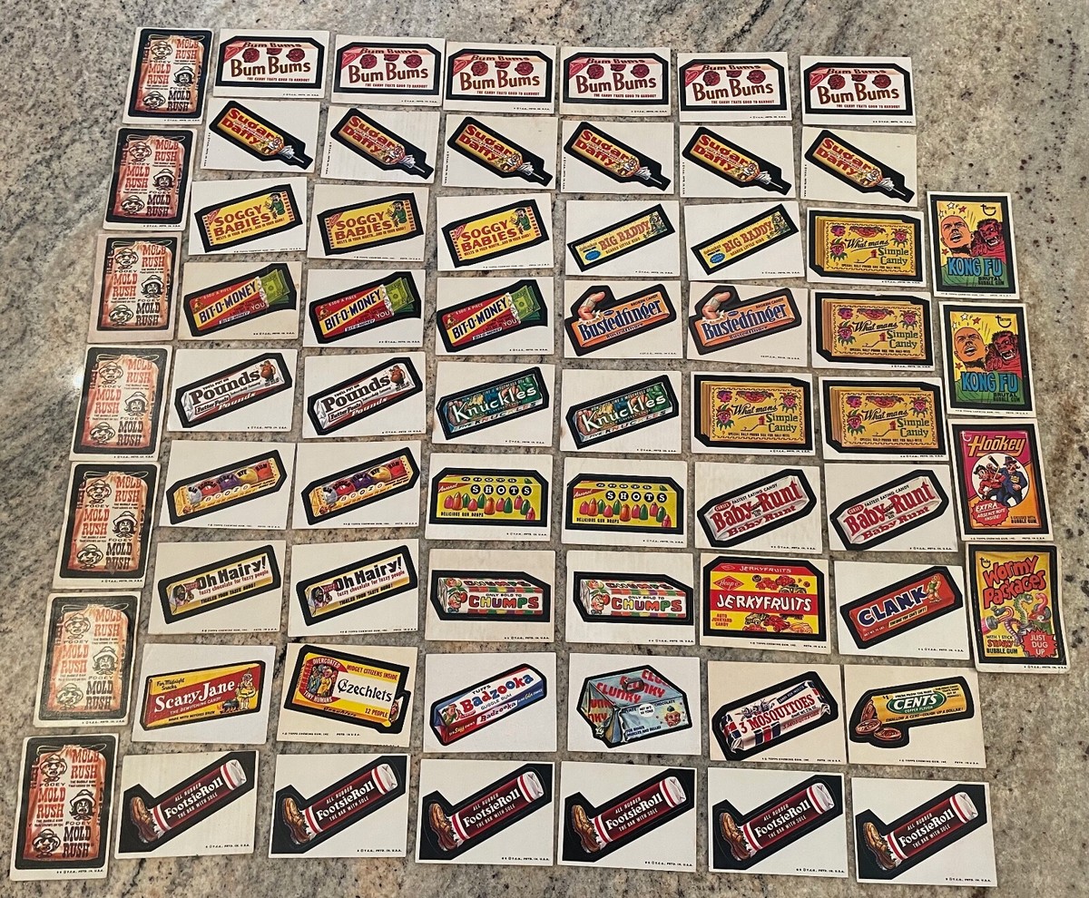 Lot of 65 Vintage Topps Wacky Packages Cards / Stickers - Various