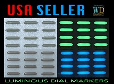 Watch Dial Hour Markers 12 pieces Green Blue LUMINOUS Numerals Indexes bars Indi
