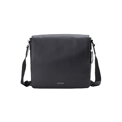 $890 Testoni Bologna Messenger Bag / Work Bag Blue Navy Grain Calf