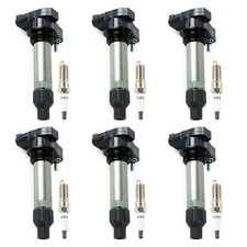 6X Ignition Coil & 6X Iridium Spark Plug OEM For Cadillac GMC Chevy Buick UF569