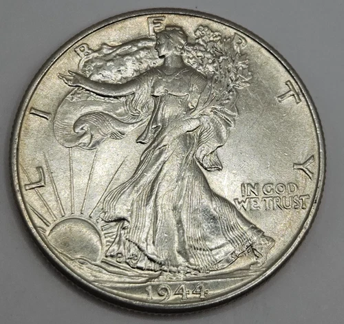 1944-P Walking Liberty Half Dollar 900 Silver United States Unc  [065PIB]
