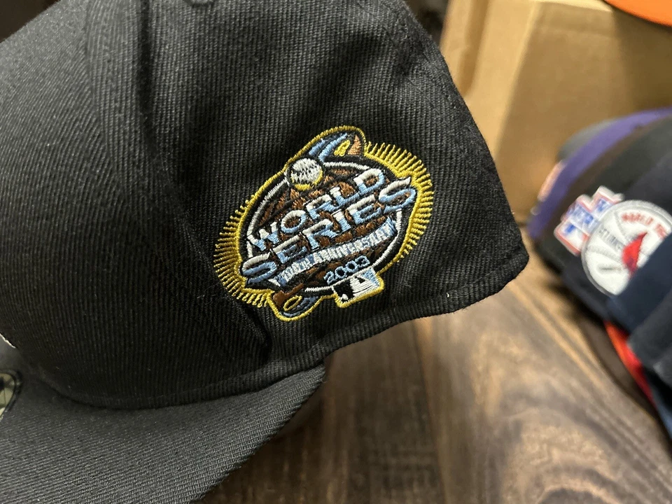 Gorra New Era 5950 Florida Marlins 7 1/2 2003 Serie Mundial 100% Lana Nueva Foto 2 de 4