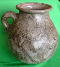 Art Studio Pottery 354 VASE Pot Decor ceramic brown Lava Rustic