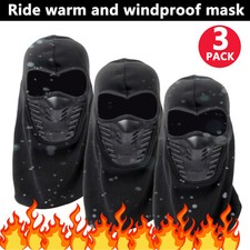 3 Pack Balaclava Ski Full Face Mask Windproof Warm Fleece Neck for Cold Weather