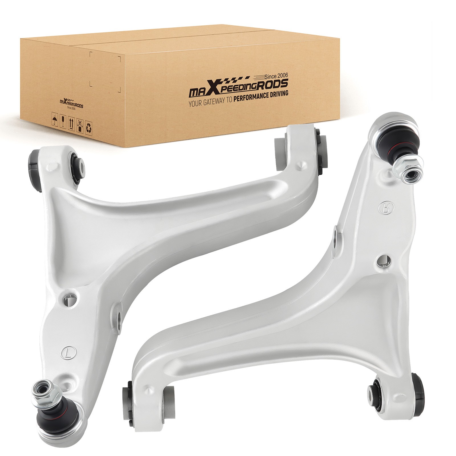 2x Lower Control Arms For 14-22 Maserati Ghibli Quattroporte 673007124 673007125
