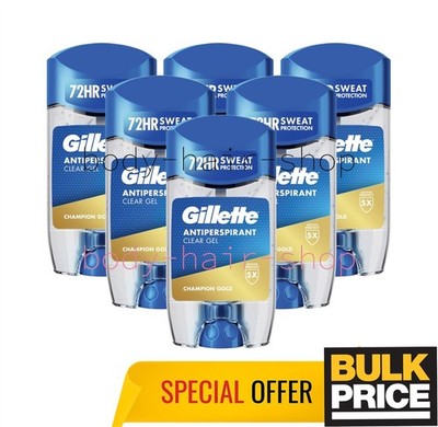 Gillette Champion Gold Deodorant Gel 72H Geruchsblocker Schweißschutz Großpac...