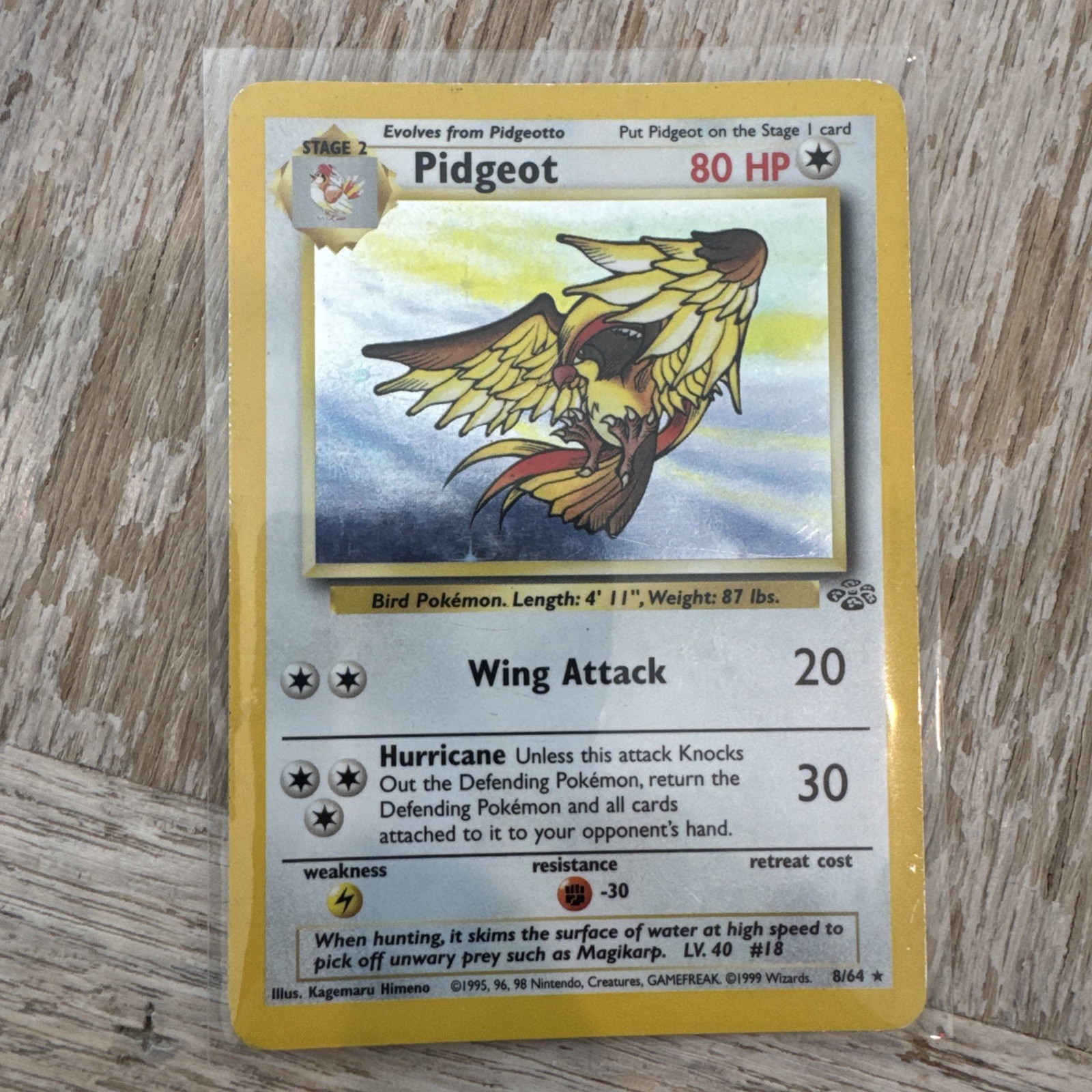 Pidgeot 8/64 - Jungle Set *MP-LP* Holo Rare Pokemon Card