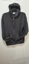 Gray Hanes EcoSmart Large Full Zip Front Hoodie