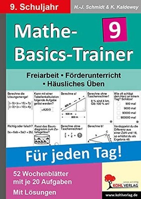 Hans-J. Schmidt Mathe-Basics-Trainer 9. Schuljahr: Grund (Broschüre) (UK IMPORT)