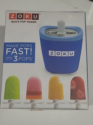Zoku Quick Pop Maker Up to 3 Pops Fast Freezing NIB. 