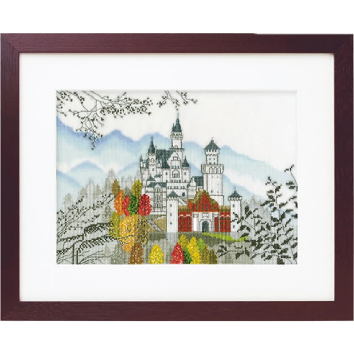 Olympus counted cross stitch kit ""Neuschwanstein "", 23,4x32,5 cm