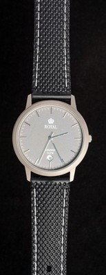 Royal London Titanium RL-4105 Herren Quarz Vintage Uhr -- funktioniert, 35mm Gehäuse