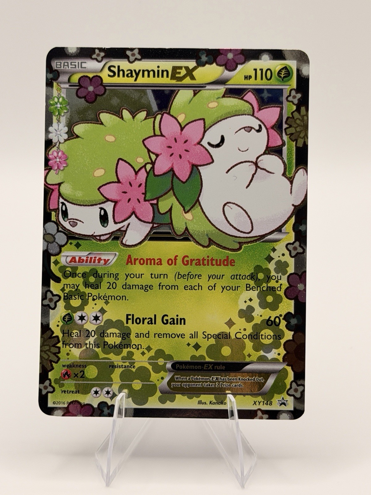 Pokemon TCG Shaymin EX XY148 Black Star Promo Full Art Holo LP Corner Scratch