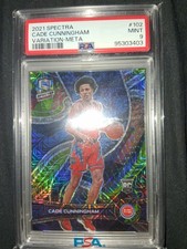 Cade Cunningham Spectra Rookie Variation Meta Prizm #D 01/25 PSA 9  RC SSP 🔥 