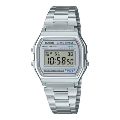 Unisex Wristwatch CASIO A-158WEA-7EF Stainless Steel Gray Digital VINTAGE
