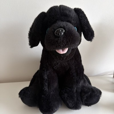 Vintage Build A Bear / Bear Factory Black Labrador Hund Welpe Plüsch Teddy Sehr guter Zustand