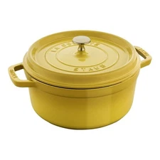 Deal! Staub Cast Iron 4 qt, Round, Dutch Oven, Citron New