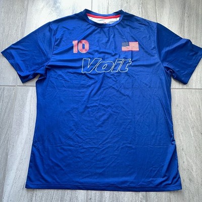 Voit USA Soccer Jersey Men Large Blue #10 Athletic Shirt Polyester