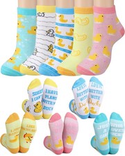 Silicherry 5 Pairs Duck Socks Gifts for Women Cute One Size, Style