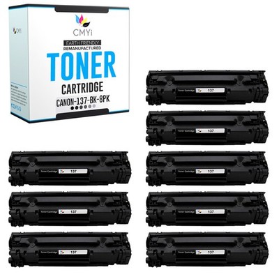 8-Pack CMYi Replacement 137 Cartridges for Canon i-SENSYS MF237w MF244dw MF247dw