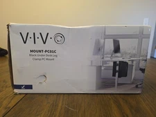 VIVO Steel Adjustable Clamp-on Desk Leg PC Mount-PC01 Computer Case CPU Holder