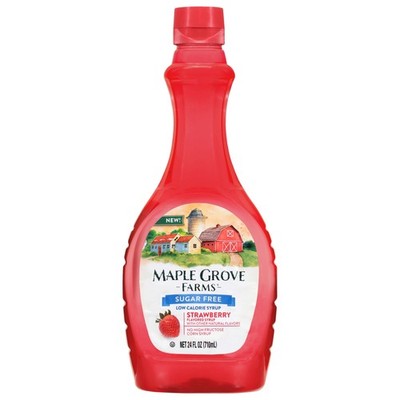 Maple Grove Farms Sugar-Free Strawberry-Flavored Pancake 24 Fl Oz (Pack of 1) 