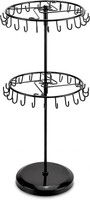Qwork® 2-Stufiger Drehbar SchmuckstäNder, 46-Haken Schmuckbaum H48 X B20,5 Cm
