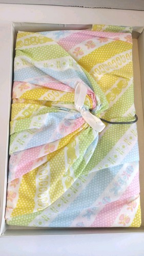 Vintage "Teddy Time" Collection Diaper Stacker Pink Yellow Green Blue NEW - Picture 5 of 5