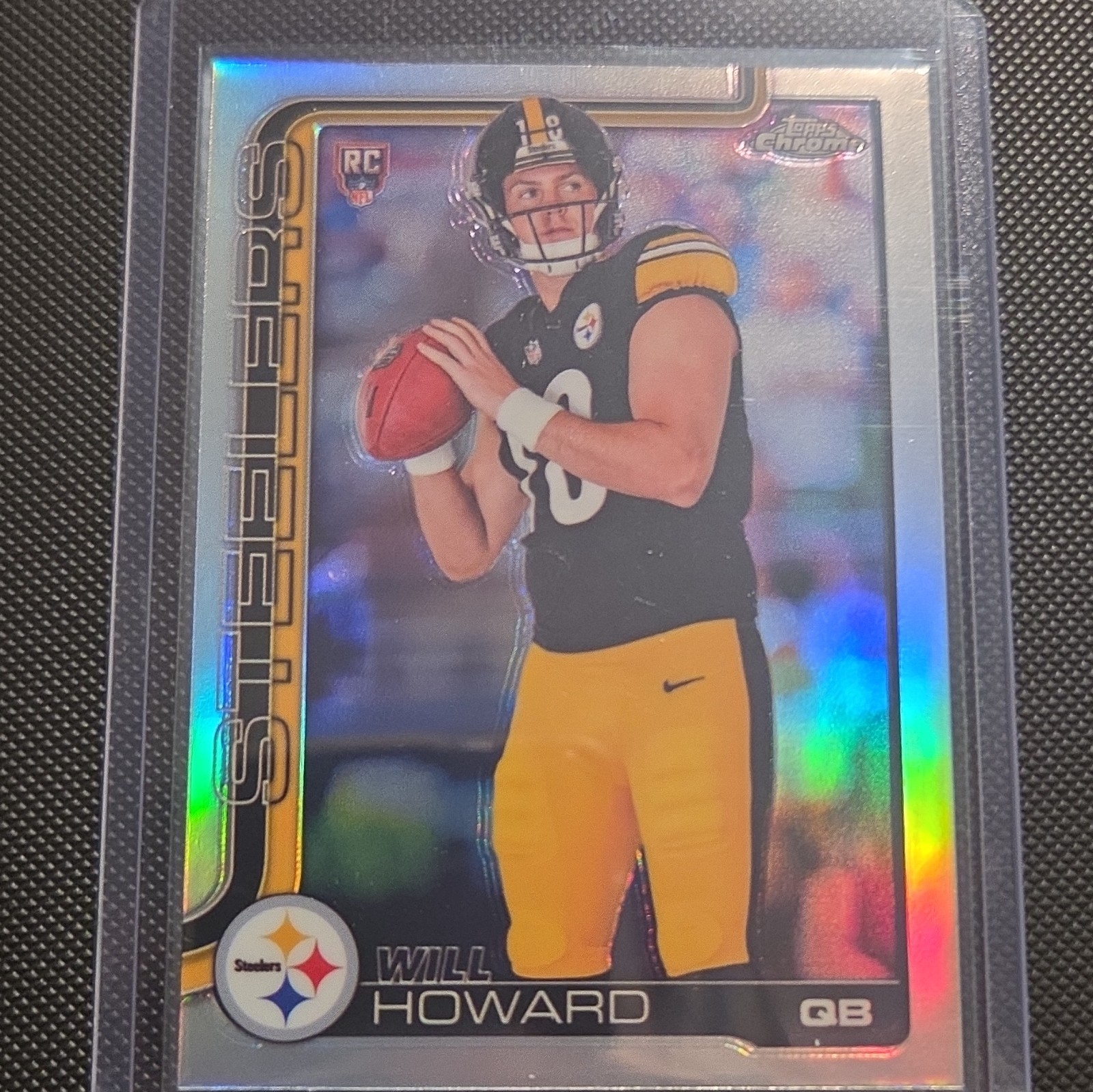 Topps 2025 Topps Chrome Will Howard Pittsburgh Steelers #321 Rookie Refractor