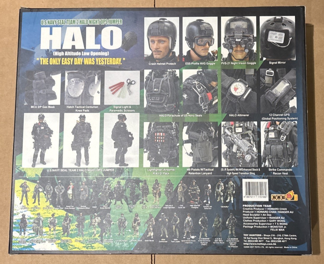 Hot Toys U.S. Navy SEAL Team 2 HALO Ops Night Jumper 1:6 scale