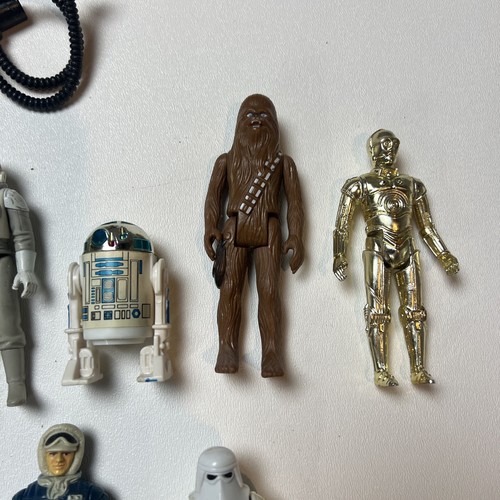 Vintage 70s 80s Star Wars Figure Lot R2D2 C-3PO Chewbacca Ackbar Luke Han Solo - Imagen 4 de 14