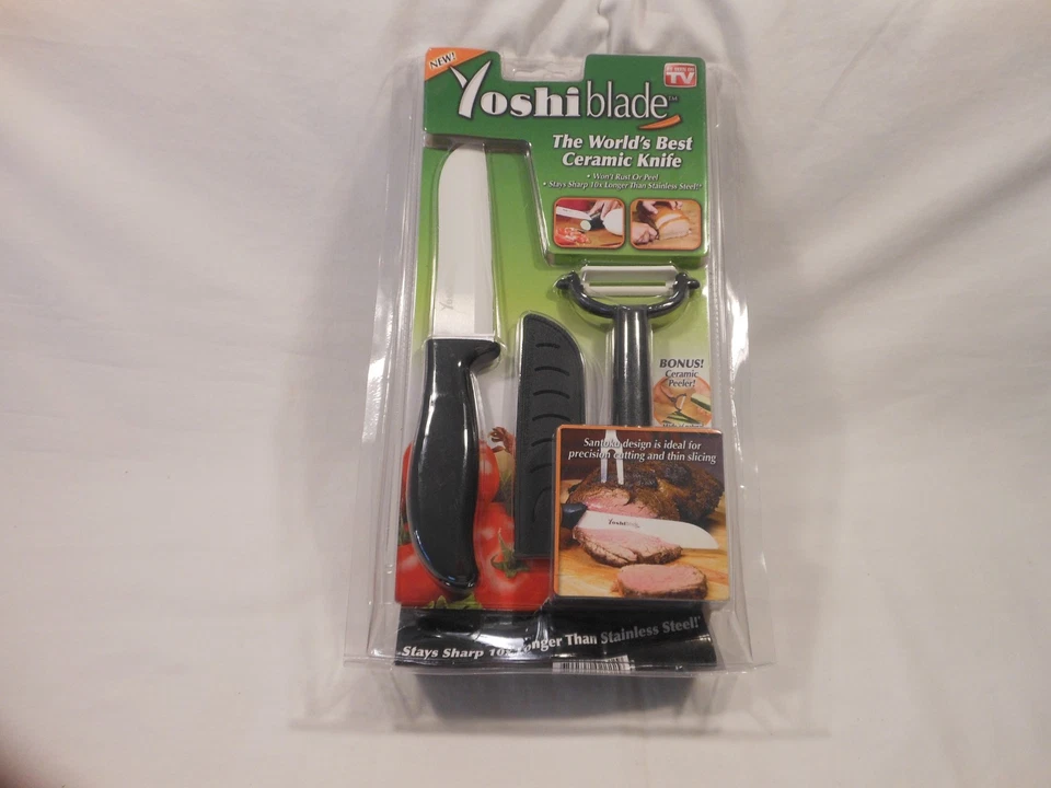 Yoshi blade World's Best Ceramic Knife w/ Bonus Peeler AS SEEN ON TV NEW, SEALED - Image 2 of 4