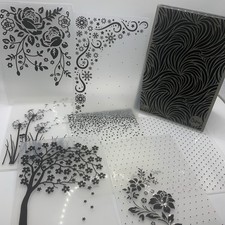 Embossing Folders Lot of 8 Unbranded and Sizzix Tim Holtz polka dots Card Making