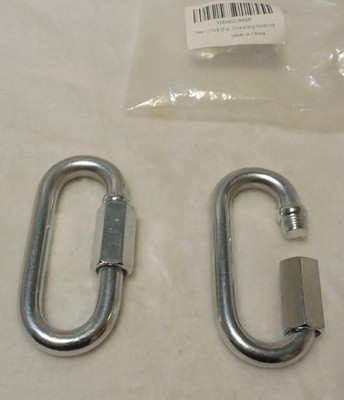 2 Carabiner Clip Hook for Hammocks and Chairs Etc... 3 1/2'' by 1 1/2'' Screw