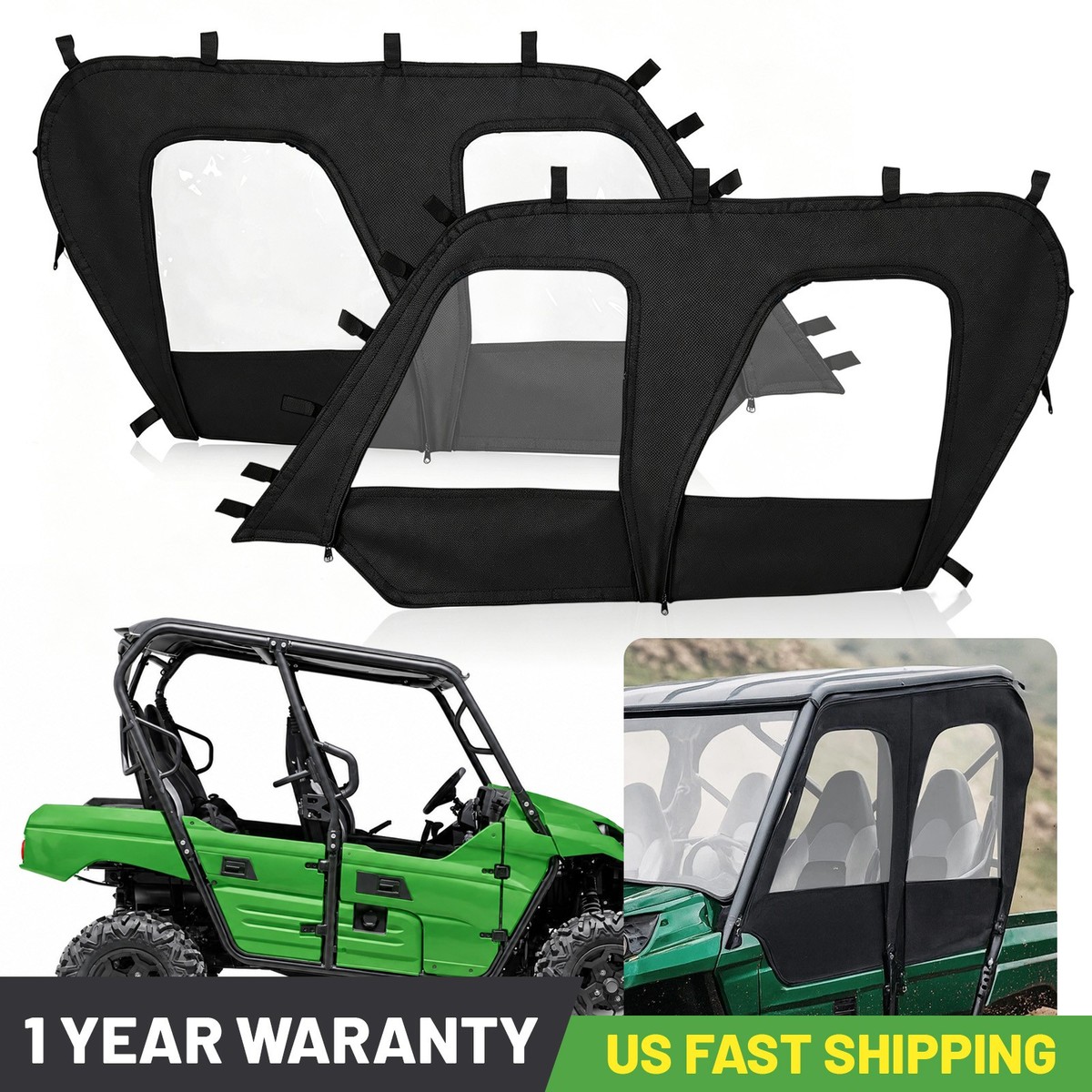 Soft Side Door Cab Enclosure Kit For 2012-2022 Kawasaki Teryx4 4