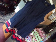 Jason Wu For Target 100% Cotton Pleated Navy/Red/Pink Dress Women's Size 12