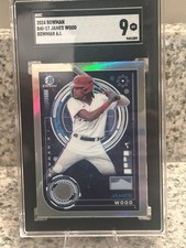 Topps 2024 Bowman James Wood BAI-17 Bowman Ai Insert SGC 9 Nationals MLB