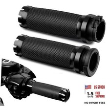1inch Hand Grips, Cable Throttle Control Handlebar Grips Fit for Harley Black