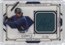 2021 National Treasures Shadowbox Swatch Signatures 31/49 Kyle Lewis Auto 1lj1