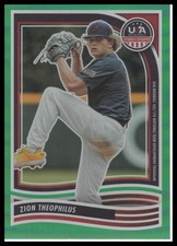 2024 Panini Stars & Stripes USA Baseball #118 Zion Theophilus Green