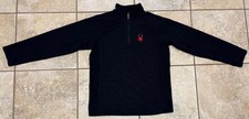 Spyder Core Sweater Black 1/4 Zip Pullover Sweater Black Size Youth Large