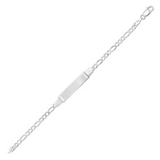 Classical 925 Sterling Silver Baby ID Bracelet - 5.9 inch 3mm 220562U