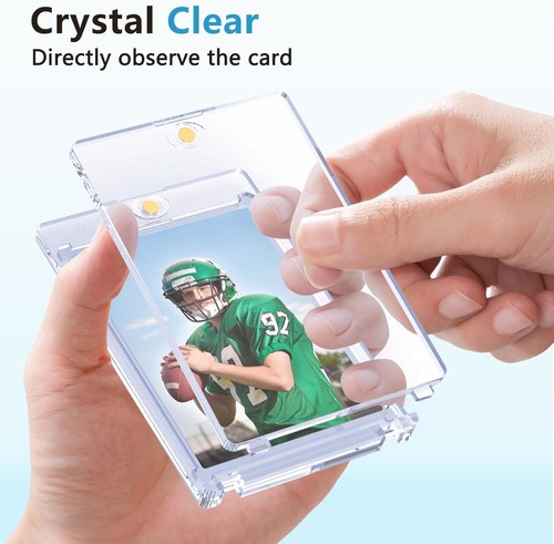 25 Pack Ultra Clear One Touch Magnetic Card Holder For 35PT Trading Sports Cards - Picture 3 of 9