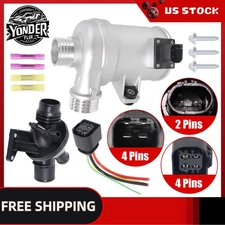 Electric Water Pump W/Thermostat/Connector Plug For BMW 328i 428i 528i X1 X3 N20